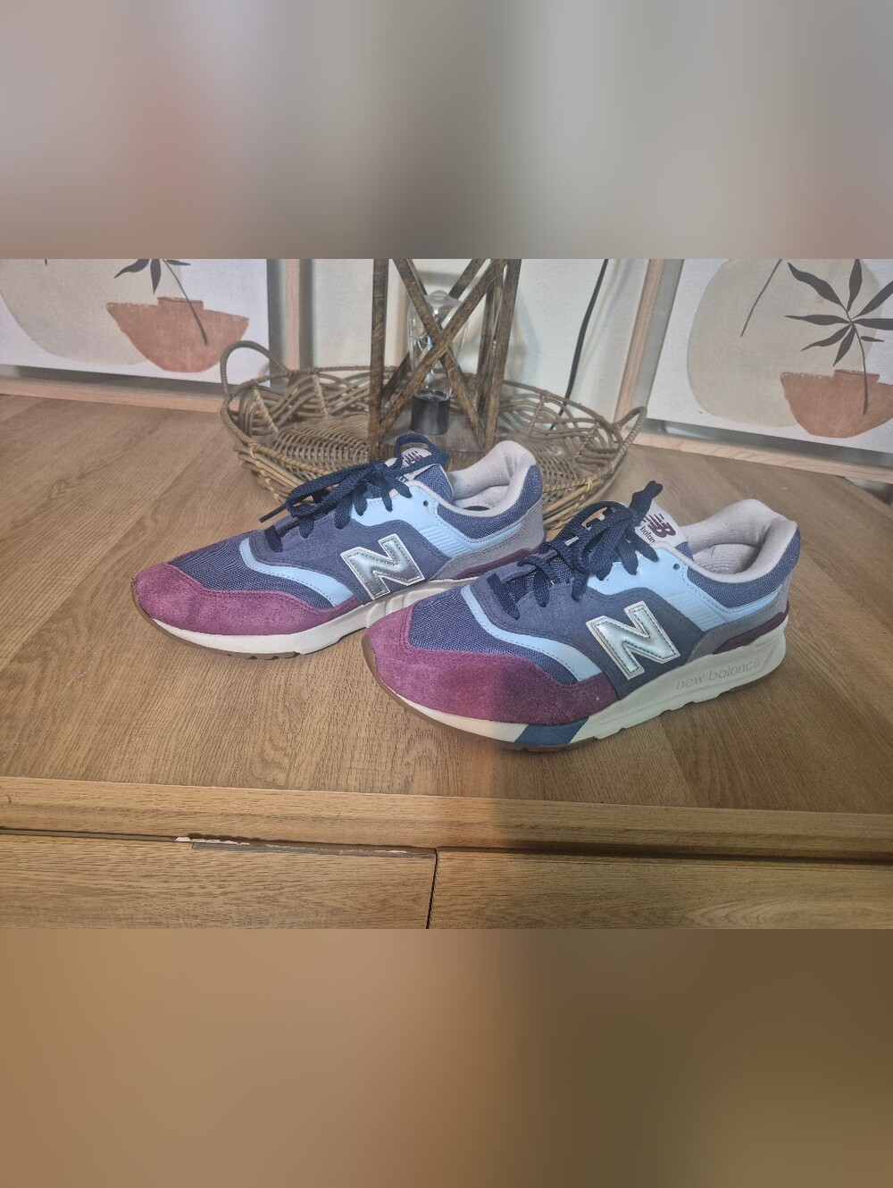 New Balance Navy, Light Blue & Burgundy Men's Sneakers